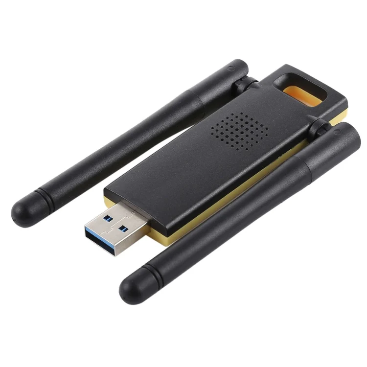 AC1200Mbps 2.4GHz & 5GHz Dual Band USB 3.0 WiFi Adapter External Network Card with 2 External Antenna(Yellow) - Image 3