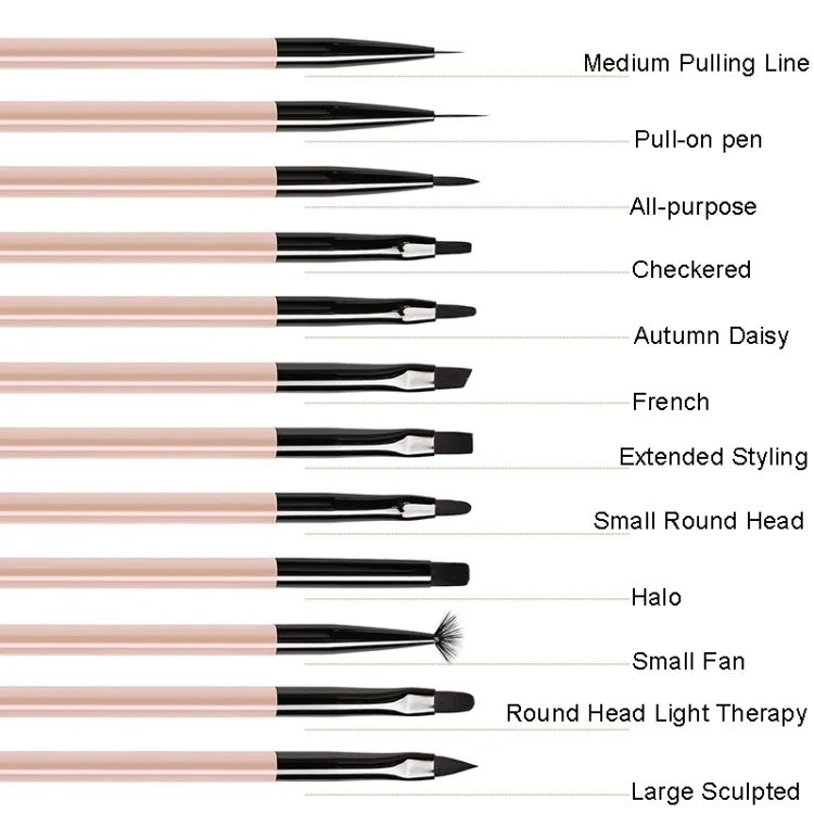 Acrylic Tea Color Pen Brush Beauty Nail Pen Color Painting Drawing Pen Light Therapy Pen(KS11) - Image 3
