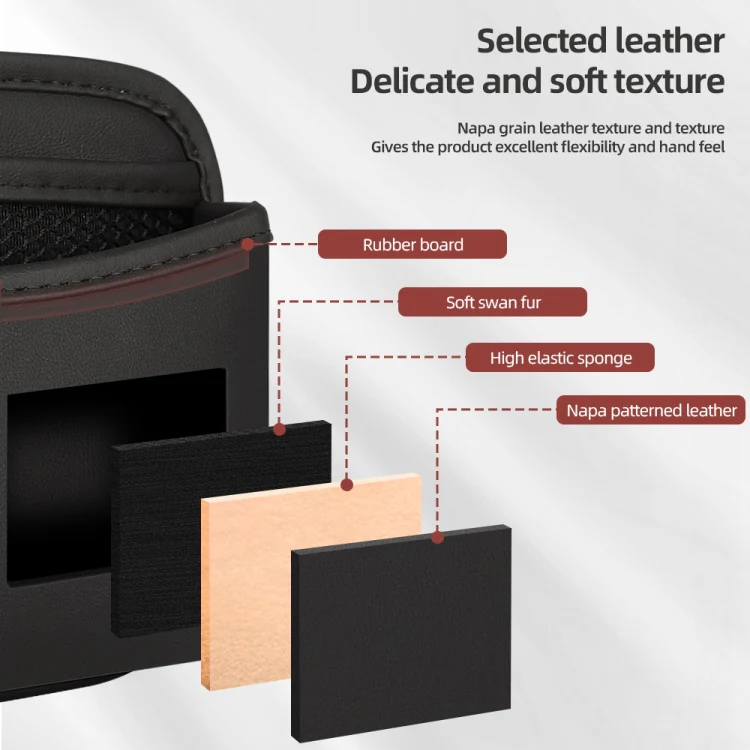 Adhesive Multifunctional Storage Bag for Car Center Console(Brown) - Image 3