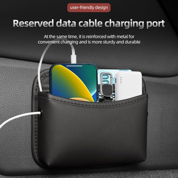 Adhesive Multifunctional Storage Bag for Car Center Console(Red) - Image 10