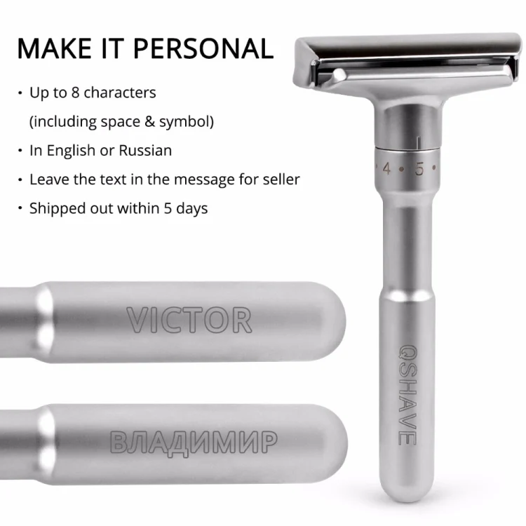 Adjustable Safety Razor Double Edge Classic Mens Shaving Hair Removal Shaver with 5 Blades(Silver Gray) - Image 4