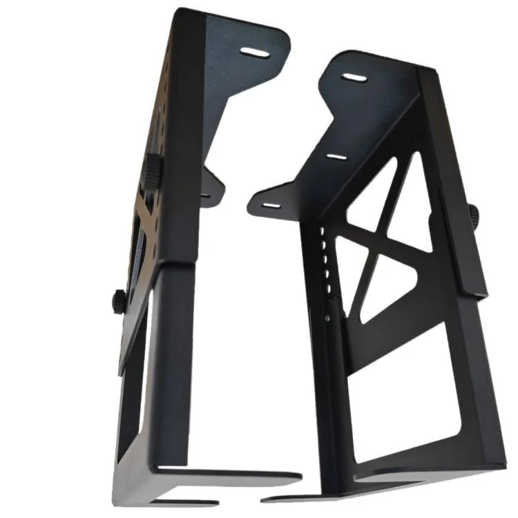 Adjustable Under Desk Mount Metal Holder for NAS, PC, Mini Computer, PS5 Gaming Console Space-Saving Rack(Black)