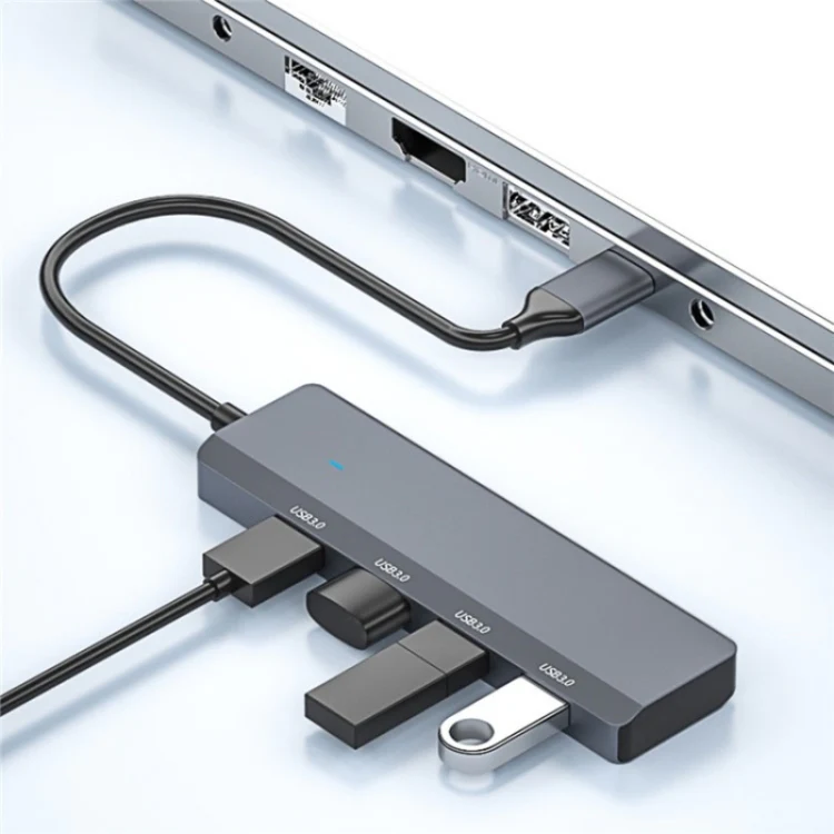 ADS-305C Aluminum Alloy Type-C to 4-Ports USB3.0 USB HUB Laptop Phone Adapter Splitter - Image 5