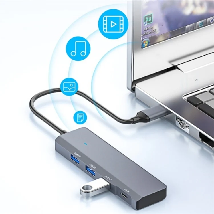ADS-309C Type-C + 3 x USB 3.0 HUB Docking Station, Type-C Port - Image 3
