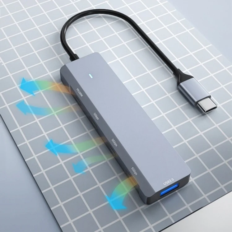 ADS-311C Support PD 100W Fast Charging Converter 5 Port Hub Type-C Hub Adapter - Image 6