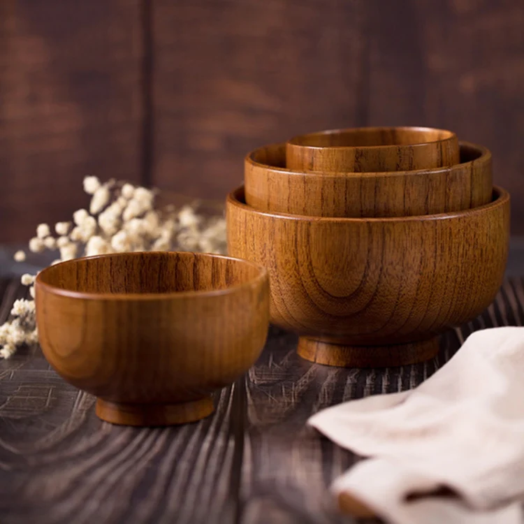 Adult Children Jujube Solid Wood Bowl Soup Noodle Bowl Household Tableware, Size:Diameter 10.5 cm - Image 6