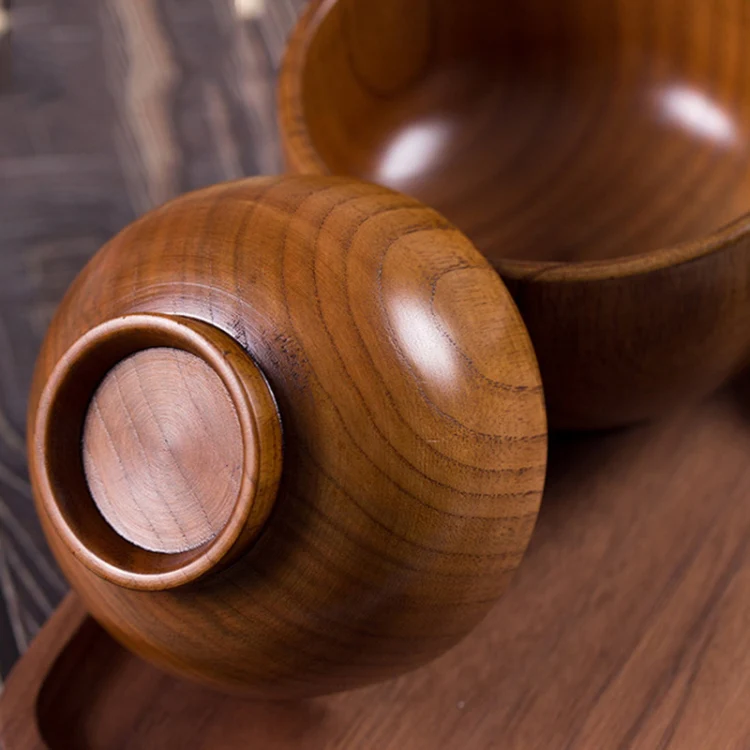 Adult Children Jujube Solid Wood Bowl Soup Noodle Bowl Household Tableware, Size:Diameter 10.5 cm - Image 7