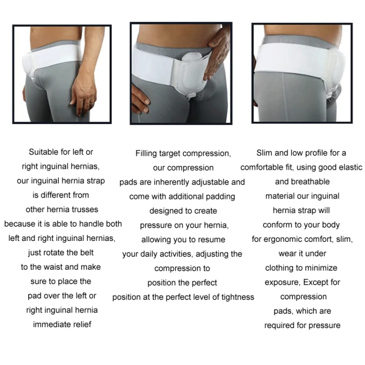 Adult Hernia Belt Groin Protection Belt, Color: White - Image 4
