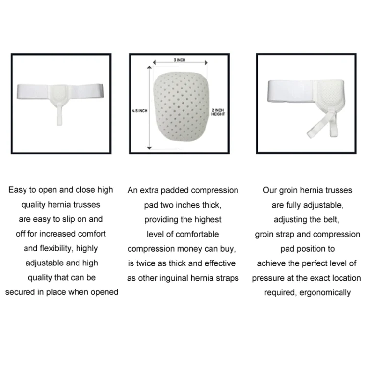 Adult Hernia Belt Groin Protection Belt, Color: White - Image 5