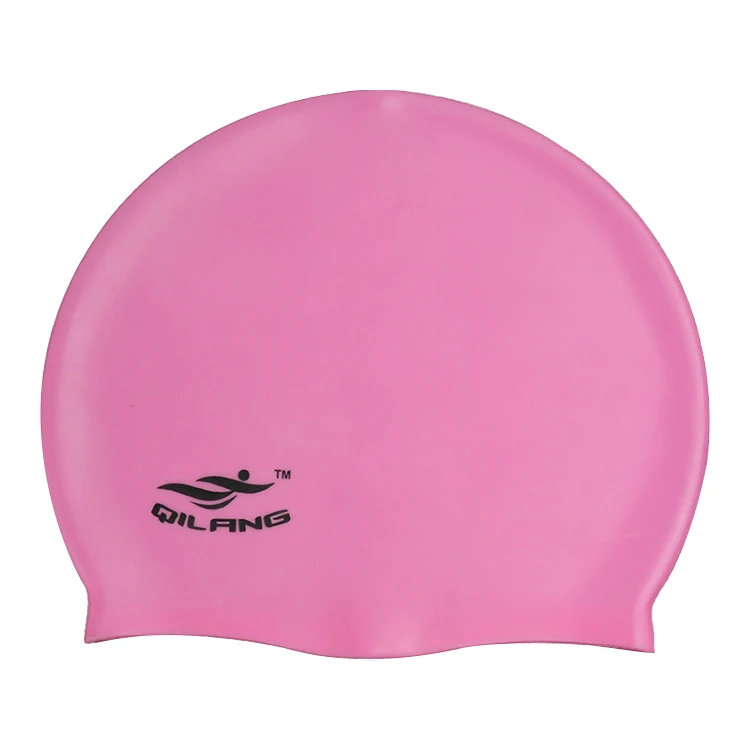 Adult Solid Color Waterproof Silicone Swimming Cap(Pink) - Image 2