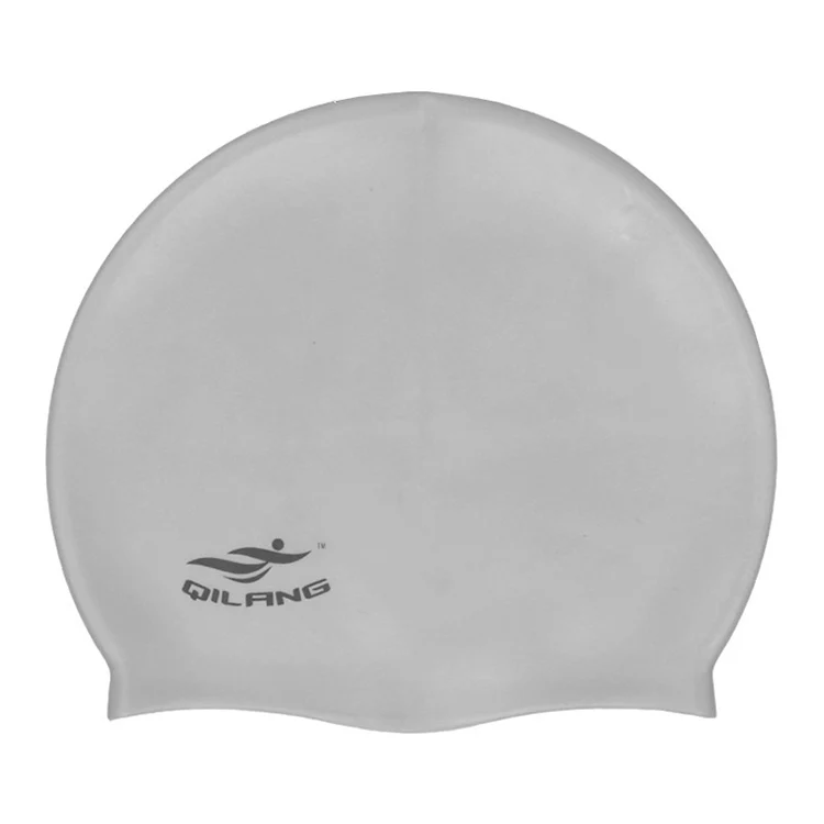 Adult Solid Color Waterproof Silicone Swimming Cap(Silver) - Image 2