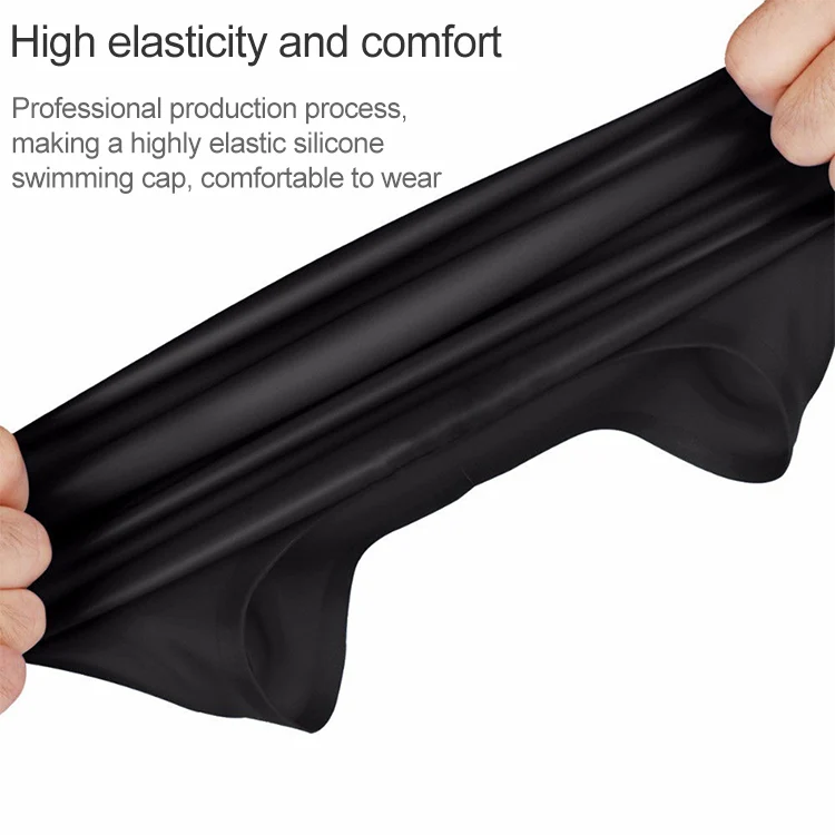 Adult Solid Color Waterproof Silicone Swimming Cap(Sky) - Image 4