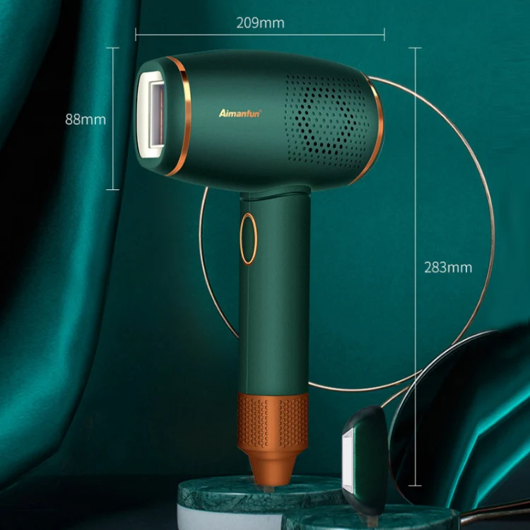 Aimanfun Home IPL Laser Photon Rejuvenation Hair Removal Instrument, Plug: EU Plug(Dark Green) - Image 3