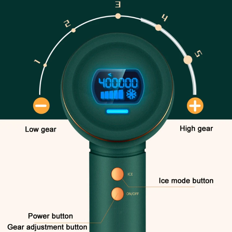 Aimanfun Home IPL Laser Photon Rejuvenation Hair Removal Instrument, Plug: EU Plug(Dark Green) - Image 4