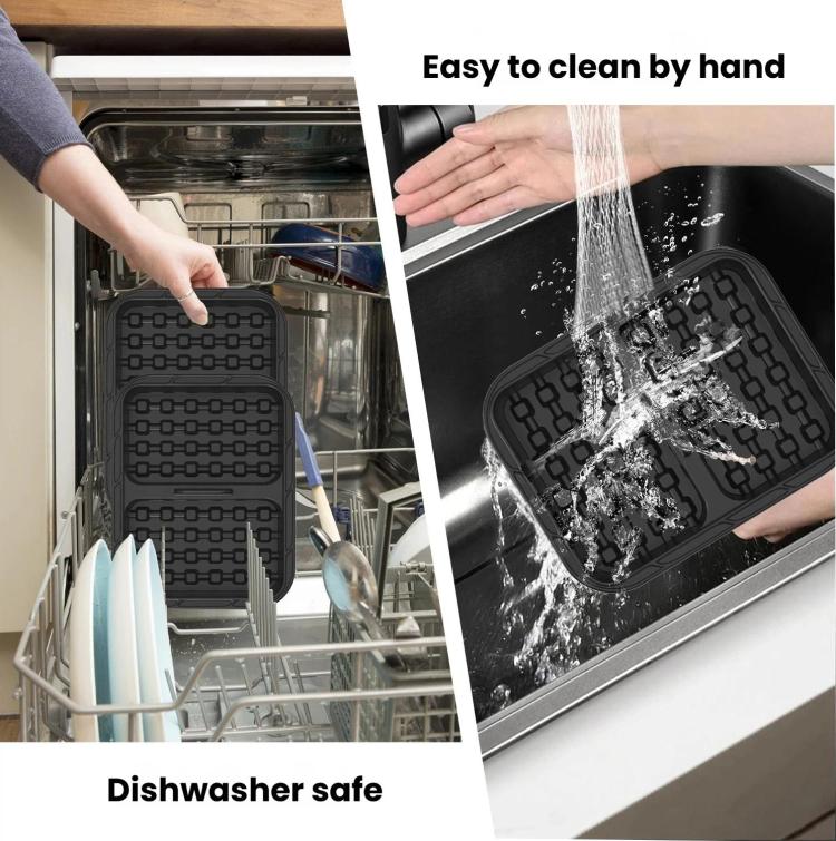 Air Fryer Waffle Mold Baking Pan Silicone Liner For Ninja AF400 / AF451 / AF500 / SL400 Models(Gray) - Image 5