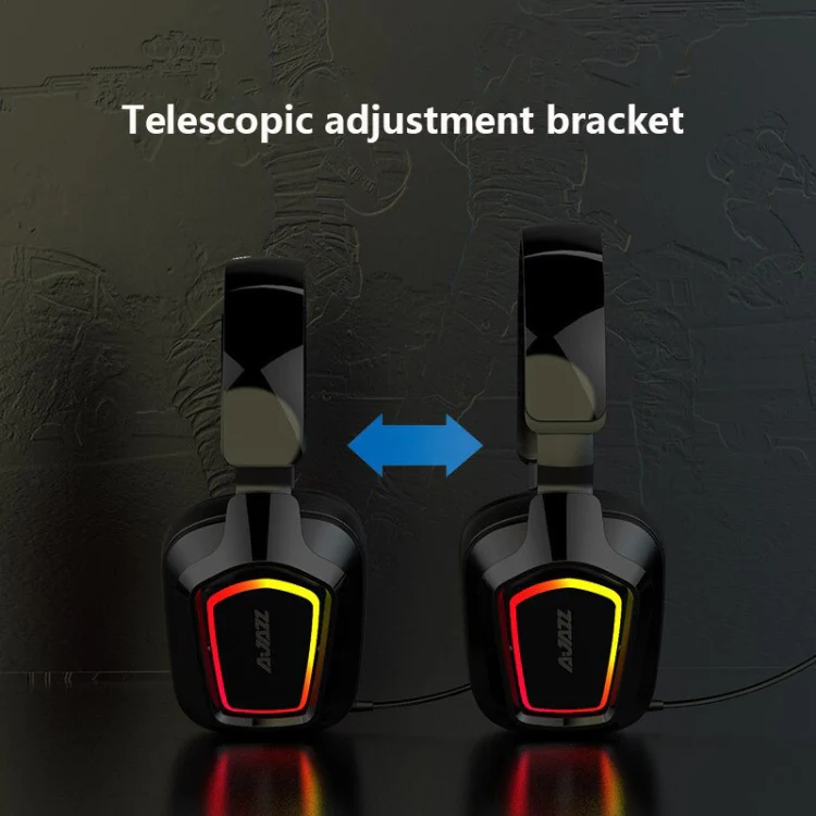Ajazz AX368 Computer Game Audio Recognition RGB Headset 3.5mm Version (Black) - Image 7