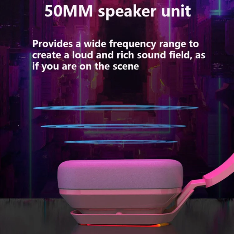 Ajazz AX368 Computer Game Audio Recognition RGB Headset 7.1 Channel Version (Pink) - Image 6