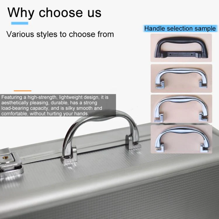Aluminum Alloy Portable Key Lock Instrument Storage Box, Size:S(Silver) - Image 4