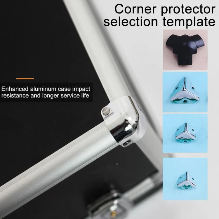 Aluminum Alloy Portable Key Lock Instrument Storage Box, Size:S(Silver) - Image 6