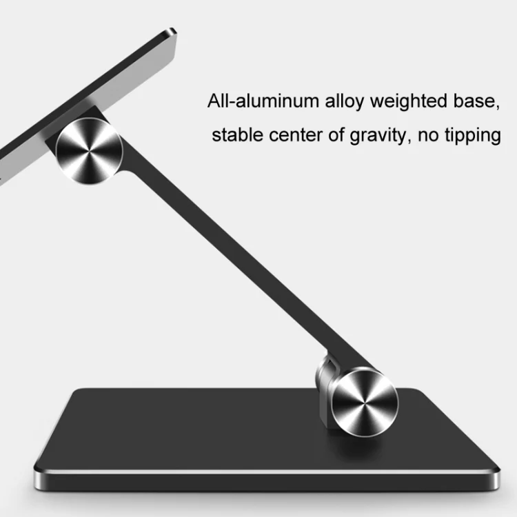 Aluminum Alloy Tablet Stand Desktop Folding Mobile Phone Stand(Silver) - Image 6