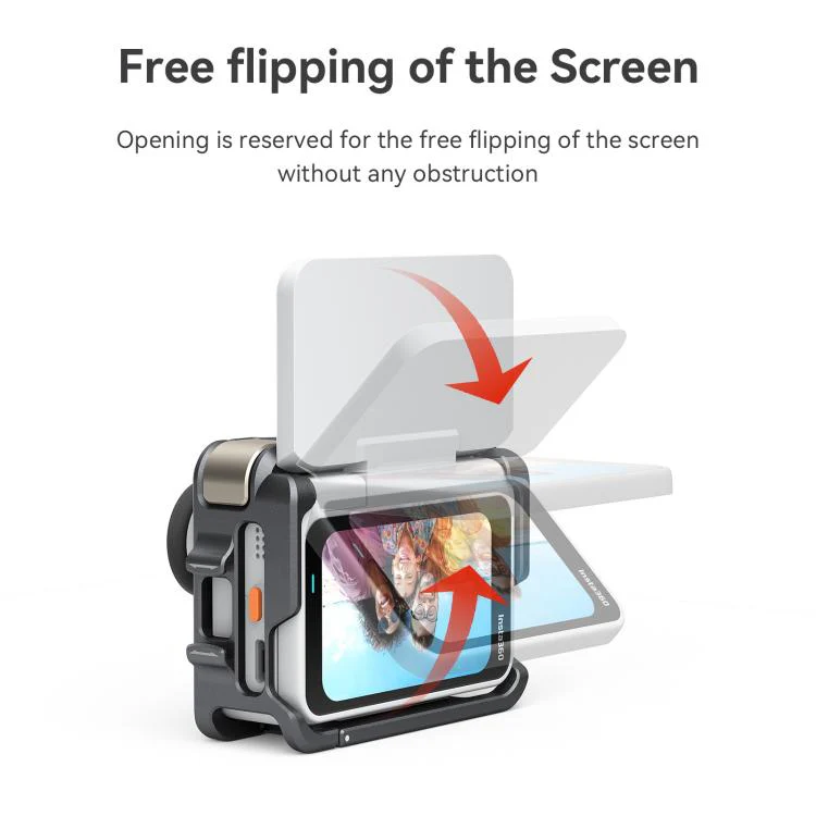AMagisn Metal Cage For Insta360 GO Ultra Quick Release Protective Frame With Silicone Cover(TF01) - Image 9