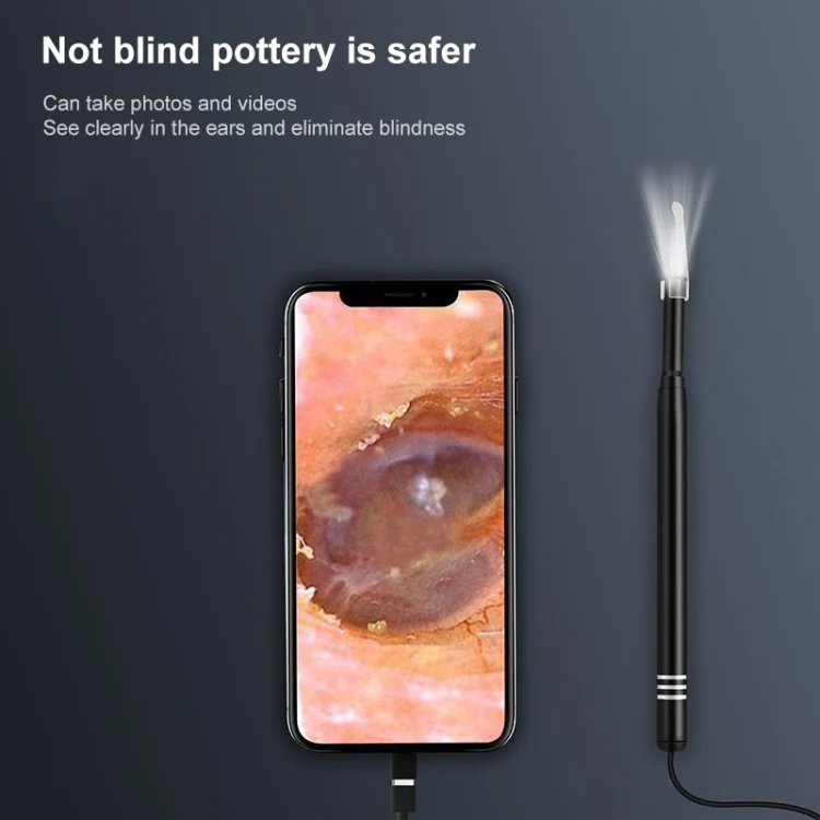 AN108 3 in 1 Smart HD 5.5mm Lens Visual Earpick Not Compatible With Some Phones (Random Color) - Image 5