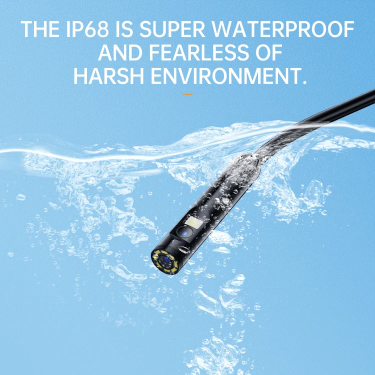 AN112 8mm Double Lenses HD Industry Endoscope Type-C + Micro USB + 8 Pin Connection, Length:5m Hard Tube - Image 4