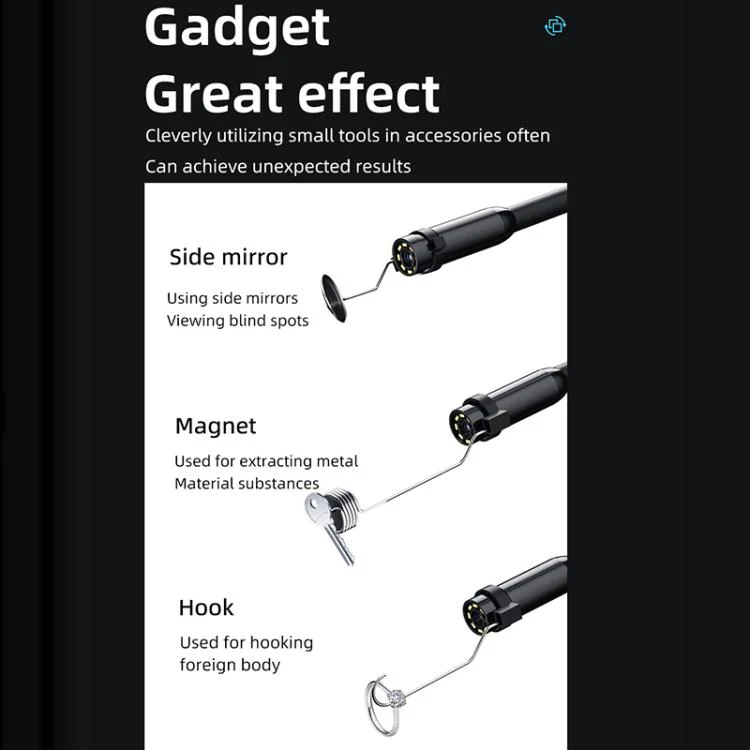 AN112T Type-C and 8 Pin IP67 8LEDs 8mm Industry Digital Endoscope, Cable Length:1m Flexible Cable - Image 6