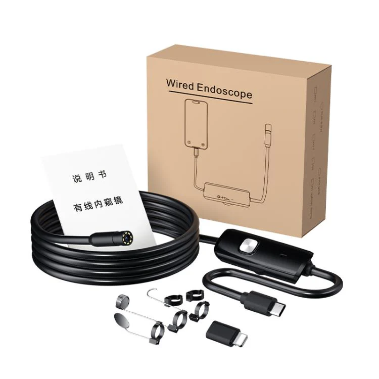 AN112T Type-C and 8 Pin IP67 8LEDs 8mm Industry Digital Endoscope, Cable Length:2m Flexible Cable - Image 8