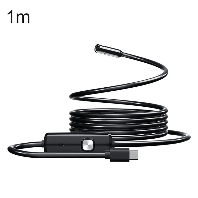 AN112T Type-C IP67 8LEDs 8mm Industry Digital Endoscope, Cable Length:1m Flexible Cable