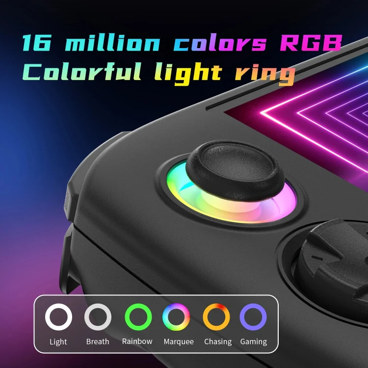 ANBERNIC RG Cube Retro Handheld Game Console With 3.95 Inch Screen T820 CPU Android 13 RGB Light 8+128G(Black) - Image 5