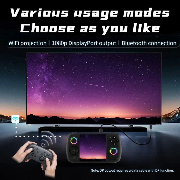 ANBERNIC RG Cube Retro Handheld Game Console With 3.95 Inch Screen T820 CPU Android 13 RGB Light 8+128G(Gray) - Image 10