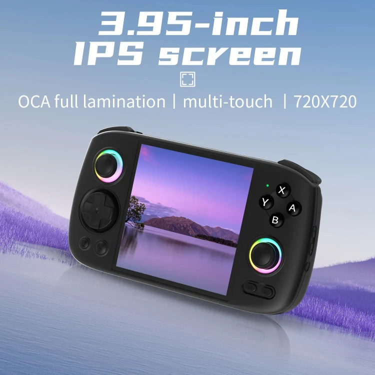 ANBERNIC RG Cube Retro Handheld Game Console With 3.95 Inch Screen T820 CPU Android 13 RGB Light 8+128G(Gray) - Image 3
