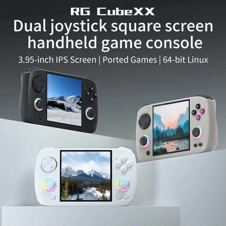 ANBERNIC RG CubeXX 3.95-Inch IPS Screen Handheld Game Console Supports WiFi Bluetooth, Linux 64-Bit  32G+64G(White) - Image 2