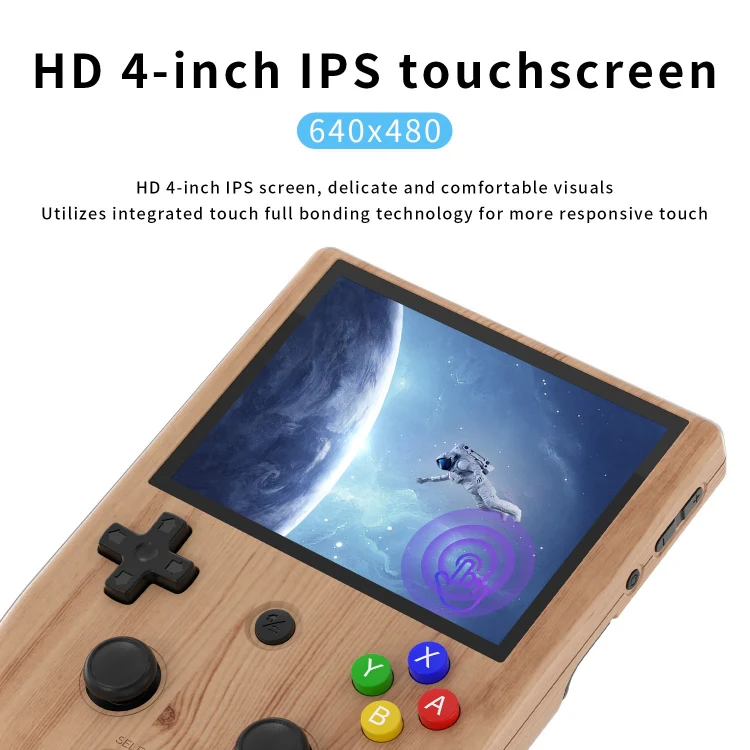 ANBERNIC RG405V 4+256G 10000 Games Handheld Game Console 4-Inch IPS Screen Android 12 System T618 64-Bit Game Player(Wood Grain) - Image 4