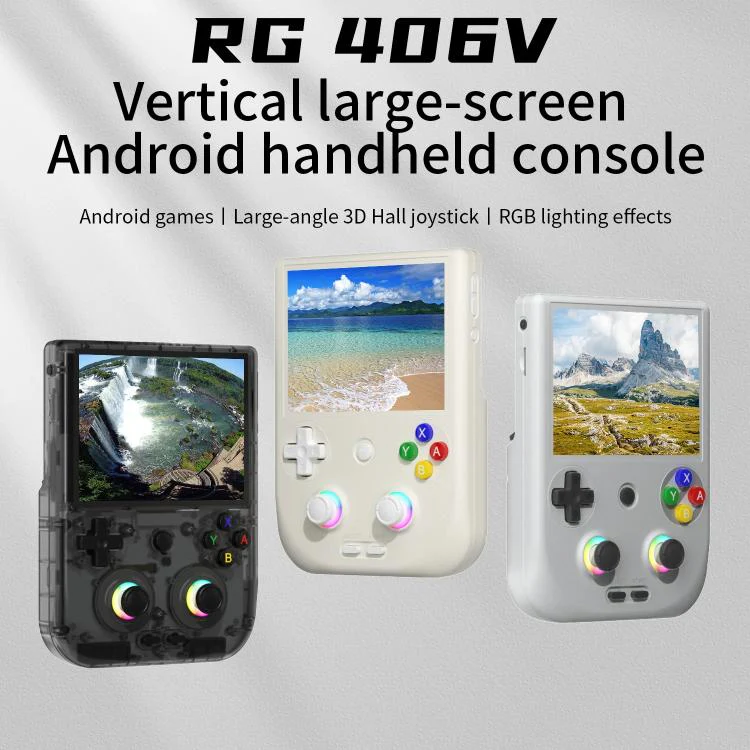 ANBERNIC RG406V 4 inch IPS Multi-Touch Portable Retro Gaming Console, Memory: 128G(Transparent Black) - Image 2