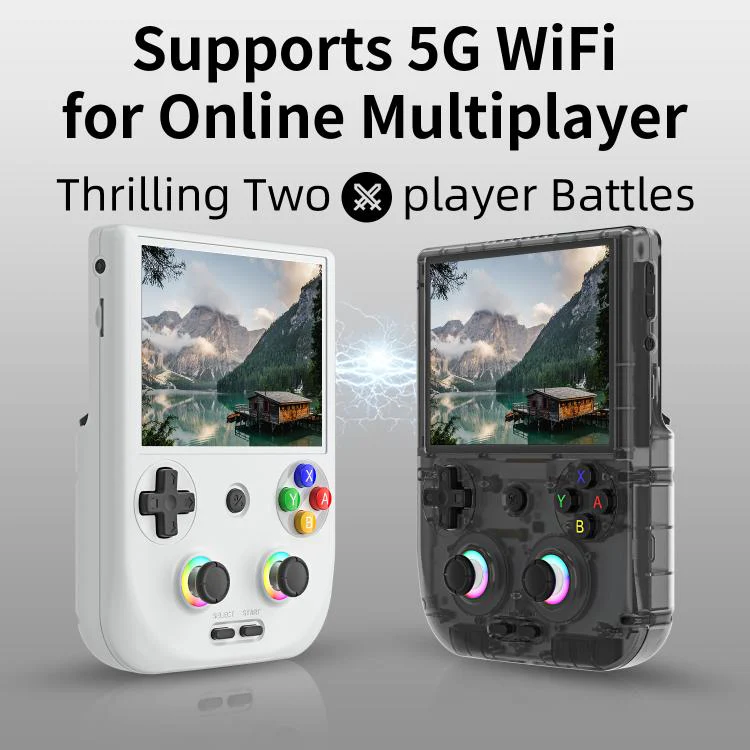 ANBERNIC RG406V 4 inch IPS Multi-Touch Portable Retro Gaming Console, Memory: 128G(Transparent Black) - Image 3