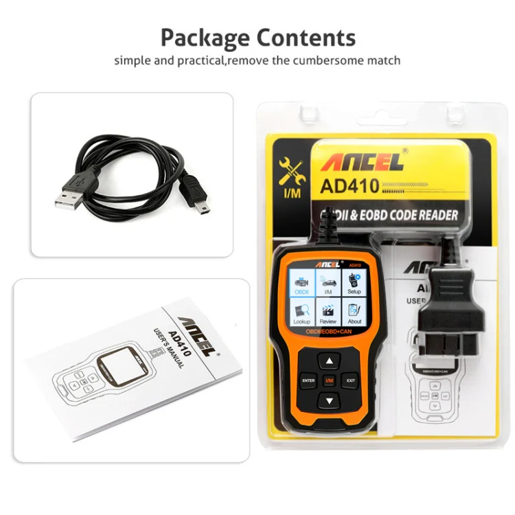 ANCEL AD410 OBD2 Car Universal Auto Diagnostic Scanner - Image 7