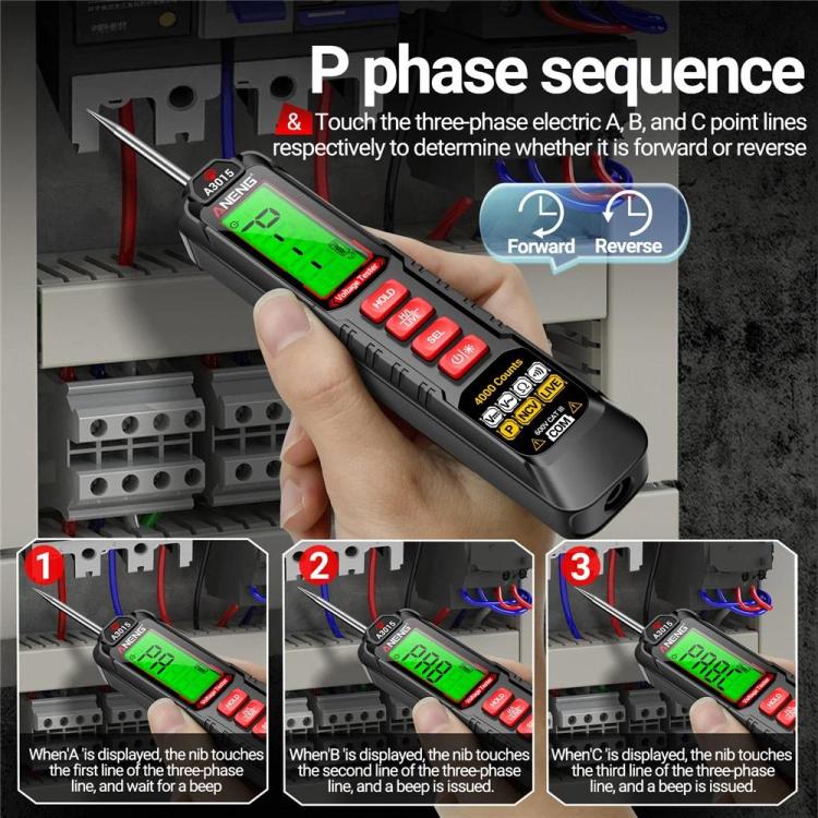 ANENG Digital Intelligent Car Repair Pen Multimeter, Model: A3015 Battery - Image 6