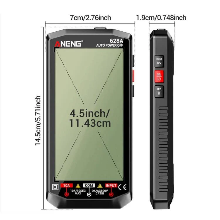 ANENG Fully Automatic Intelligent Digital Multimeter For Electrical Engineering(Black) - Image 3