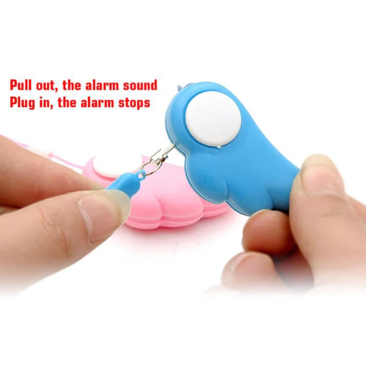 Angel Wing Anti-rape Device Personal Alarm, Self-defense Defend Wolf, Mini Alarm with 90dB Alarm Sound for Girl and Kids (Blue) - Image 4