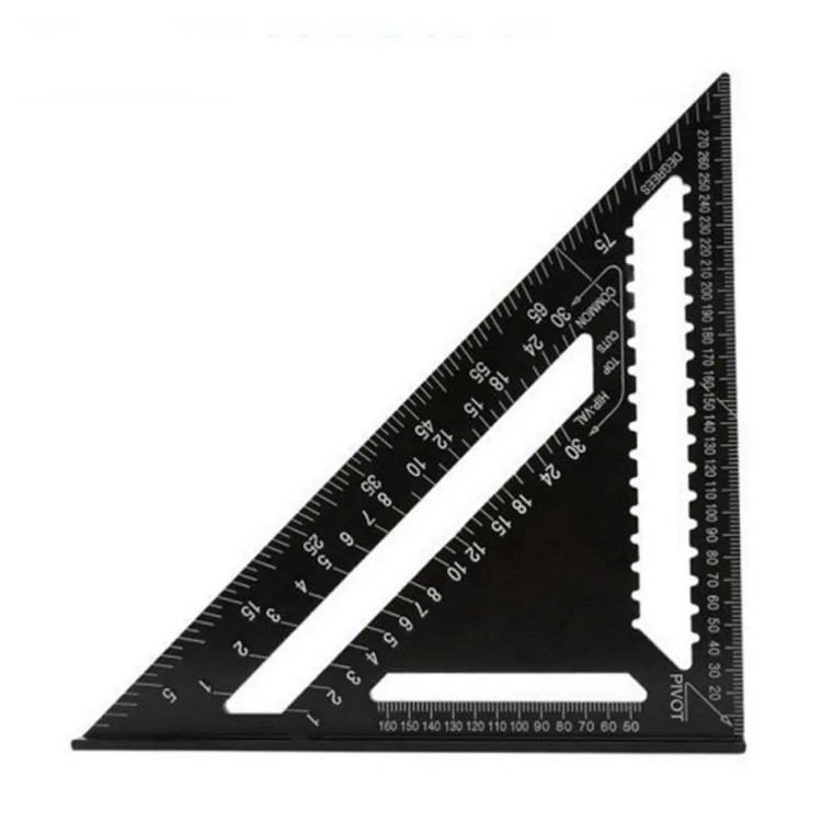 Angle Ruler Measuring Tool For Woodworking Square Layout Gauge(12 Inch Black) - Image 2