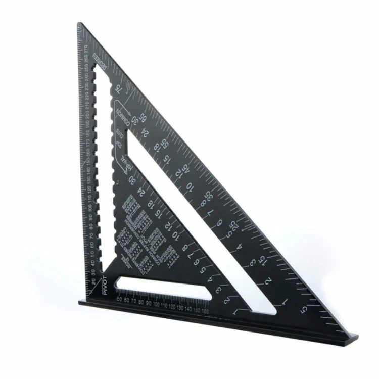 Angle Ruler Measuring Tool For Woodworking Square Layout Gauge(12 Inch Black) - Image 5