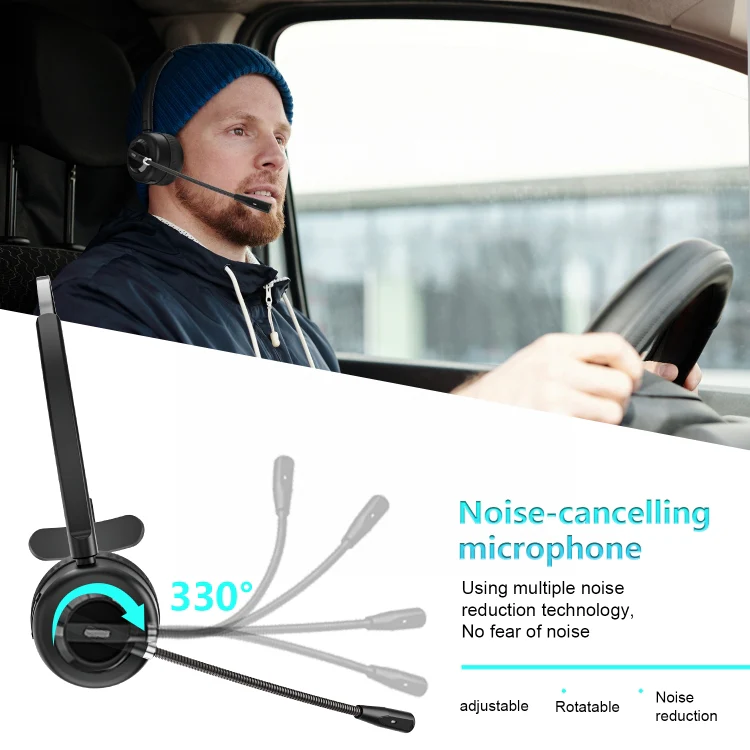 Anivia A8 Bluetooth Telephone Headset with Noise-cancelling Microphone(Black) - Image 3