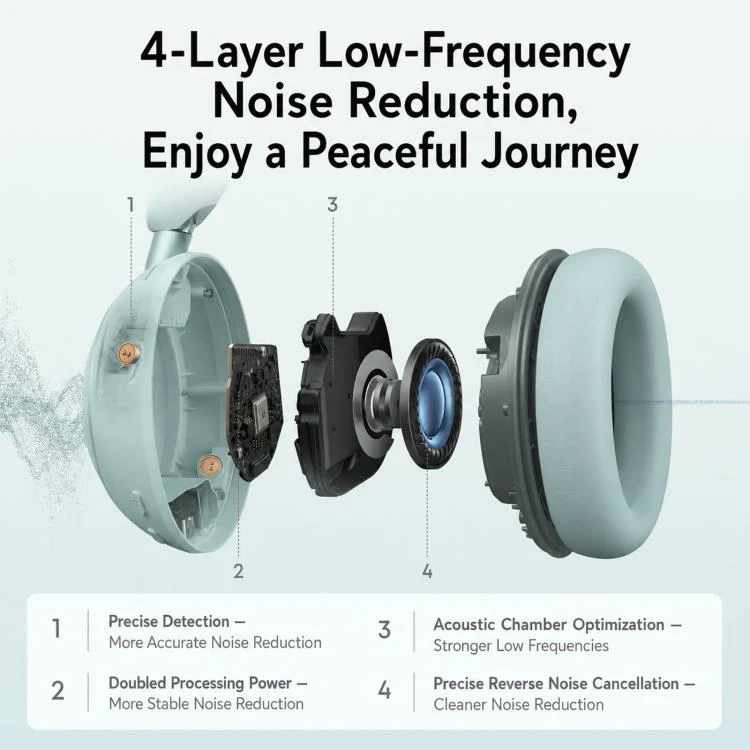 ANKER Soundcore D1402 Space 2 Wireless Over-Ear Noise Reduction Bluetooth Headphones(Black) - Image 12