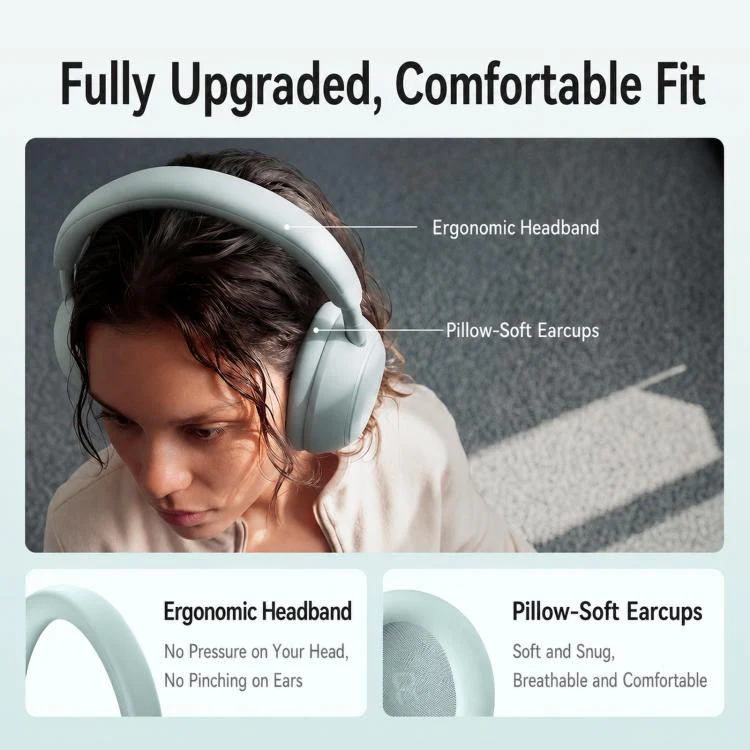 ANKER Soundcore D1402 Space 2 Wireless Over-Ear Noise Reduction Bluetooth Headphones(Black) - Image 3
