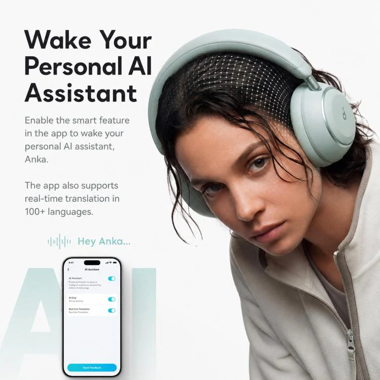 ANKER Soundcore D1402 Space 2 Wireless Over-Ear Noise Reduction Bluetooth Headphones(Black) - Image 4