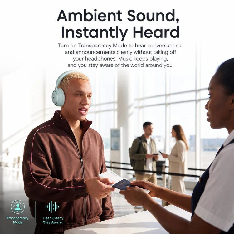 ANKER Soundcore D1402 Space 2 Wireless Over-Ear Noise Reduction Bluetooth Headphones(Green) - Image 5