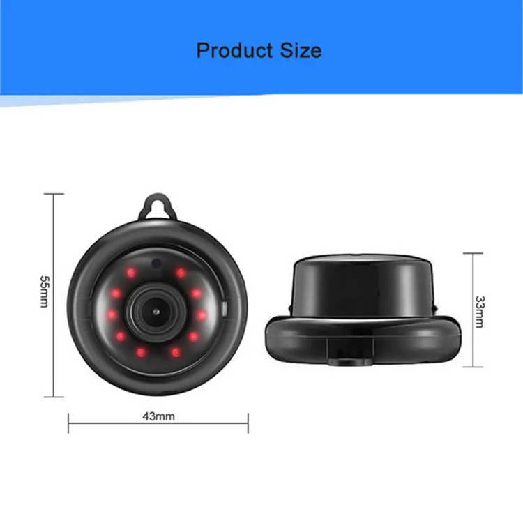 Anpwoo MN001 3518Ev200 1.0 MP Mini HD WiFi IP Camera with 6 PCS Infrared LEDs, Support Motion Detection & Night Vision & TF Card(Max 64GB) - Image 15