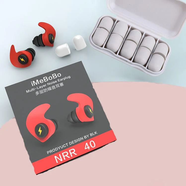 Anti-noise Sleep Earplugs Soundproof Earplugs(Red) - Image 2